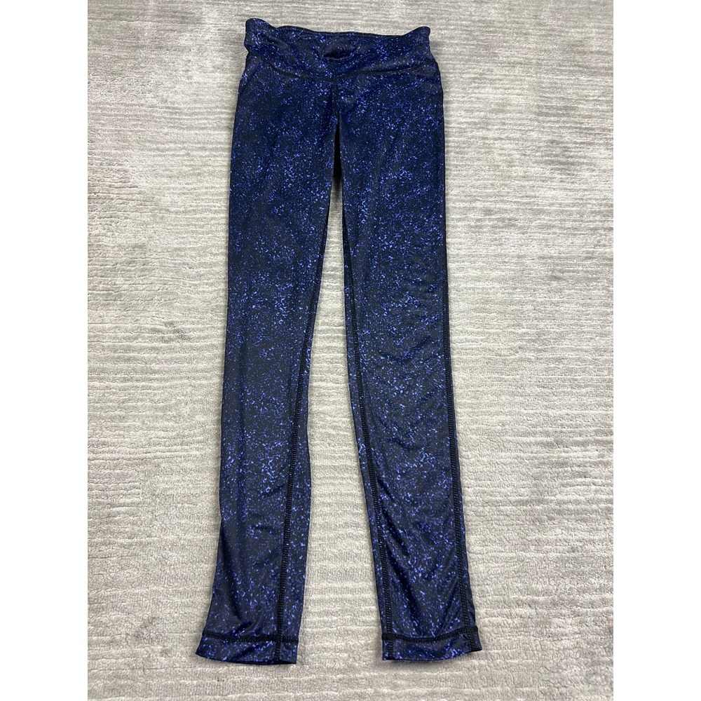 Everlast Sport Leggings Womens Small Blue Space Dye High Rise Athletic Pockets